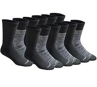 Dickies Men's Dri-tech Moisture Control Crew Socks Multipack, Black Free Run (12 Pairs), Shoe Size: 5-9