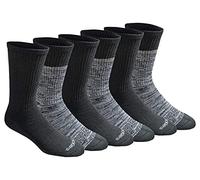 Dickies Men's Dri-tech Moisture Control Crew Socks Multipack, Black Free Run (6 Pairs), Shoe Size: 6-12