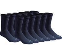 Dickies Men's Dri-tech Moisture Control Crew Socks Multipack, Essential Worker Navy (12 Pairs), Shoe Size: 6-12