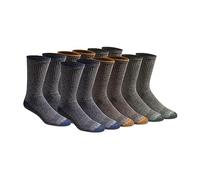 Dickies Men's Dri-tech Moisture Control Crew Socks, Available in M-XXL (6, 18, Heathered Colors (12 Pairs), Large (Pack of 12)