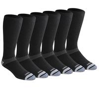 Dickies Men's Dri-tech Moisture Control Max Full Cushion Crew Socks, Available in M-XL (6, 12 Pairs), Boot Length Black (6 Pairs), Large