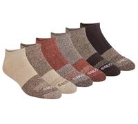 Dickies Men's Dri-Tech Moisture Control No Show/Low Cut Socks, Available in M-XXL (6, 12 Pairs), Brown Marl (6 Pairs), Large