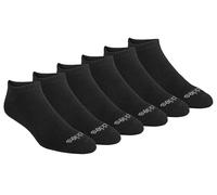 Dickies Men's Dri-Tech Moisture Control No Show/Low Cut Socks, Available in M-XXL (6, 12 Pairs), Solid Black (6 Pairs), Large