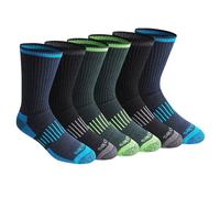 Dickies Men's Dri-tech Original Moisture Control Crew Socks, Available in M-XXL (6, 12, 18, Black Bright (6 Pairs), Large (Pack of 6)