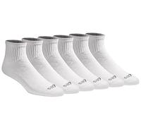 Dickies Men's Dri-Tech Quarter Socks Grey Sole White Large (6 Pairs)