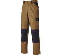 Dickies Mens Everyday Polycotton Knee Pad Pouches Workwear Trousers - Brown - Size 30 inch