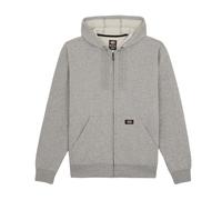 (XXL, Heather Grey) Dickies Mens Fleece Full Zip Hoodie