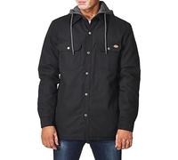 Dickies, Men's, FLEECE HOODED DUCK SHIRT JACK RELAXED, BLACK, XL