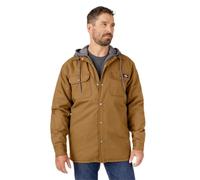 Dickies Men's Fleece Hooded Duck Shirt Jacket with Hydroshield Work Utility Outerwear