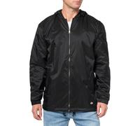 Dickies Men's Fleece Lined Nylon Hooded Jacket, Black, L