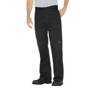 Dickies Men's Flex Double Knee Work Pant Loose Straight Fit, Black, 44W x 32L