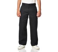 Dickies Men's Flex Double Knee Work Pant Loose Straight Fit, Black V1, 30W / 30L