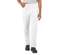 Dickies Men's Flex Duck Canvas Utility Painter's Pants Work, White, 34W x 30L