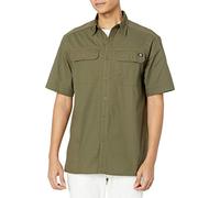 Dickies, Men's, FLEX RIPSTOP SS SHIRT RELAXED, MILITARY GREEN, M