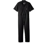 Dickies Men's Flex Short Sleeve Coverall Work Utility, Black, XL