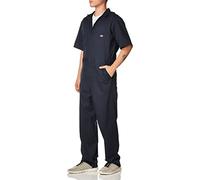 Dickies Men's Flex Short Sleeve Coverall Work Utility, Dark Navy V1, Large
