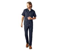 Dickies Mens Flex Slim Fit Short Sleeve Twill Work Shirt, XXL, Dark Navy