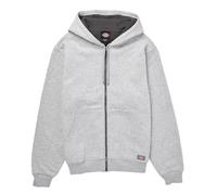 Dickies Men's Full Zip Thermal Lined Fleece Hoodie, Heather Gray, L