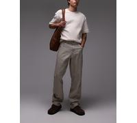 Dickies Mens garyville regular fit hickory stripe trousers in cappuccino brown - Size 38W/34L
