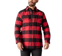 Dickies Men's Heavy Flannel Shirt, Red/Black Buffalo Plaid, M