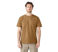 Dickies Men's Short Sleeve Heavyweight Crew Neck Pocket T-Shirt Henley, Brown Duck, XXL