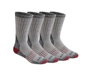 Dickies Men's Heavy Weight Wool Blend Thermal Crew Socks Multipack, Black (4 Pairs), Large