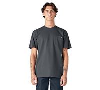 Dickies Mens Heavyweight Crew Neck Short Sleeve Tee Henley Shirt, Charcoal, Medium US