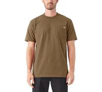 Dickies Men's Heavyweight Heathered Short Sleeve Pocket T-Shirt, Brown Duck/Black Heather, 3XL