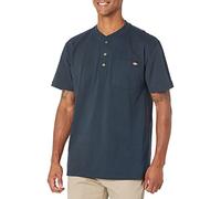 Dickies Men's Heavyweight Henley, Dark Navy, Large
