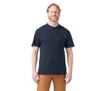 Dickies Men's Heavyweight Henley, Dark Navy, XL