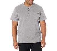 Dickies Men's Heavyweight Henley, Heather Gray, XXXL Tall