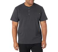 Dickies Mens Heavyweight Henley Shirts, Charcoal, X-Large Tall US