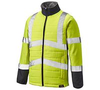 Dickies Men's HI Vis Loudon Jacket Work Utility Outerwear, Yellow/Navy, S
