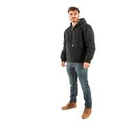 Dickies Men's Hilham Hooded Canvas Jacket, Black, L