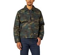 Dickies Men's Insulated Eisenhower Front-Zip Jacket Work Utility Outerwear, Hunter Green Camo, Medium