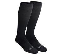Dickies Mens Light Comfort Compression Over-the-calf Socks, Available in M-xxl (2, 4 Pairs) Socks, Solid Black (2 Pairs), XL