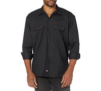 Dickies Men's Long/S Work Shirt Workwear, Black, Medium