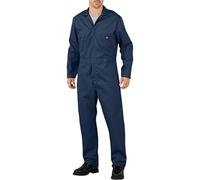 Dickies Men's Long Sleeve Flex Coverall Henley Shirt, Dark Navy V1, XLS