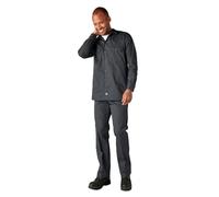 Dickies Men's Long Sleeve Flex Twill Work Shirt Big, Charcoal V1, 3XL