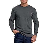 Dickies Men's Long Sleeve Heavyweight Crew Neck Big and Tall, Charcoal, Medium