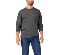 Dickies Men's Long Sleeve Heavyweight Crew Neck Big and Tall Work Utility T-Shirt, Burgundy Single Dye Heather, 4X-Large