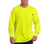 Dickies Men's Long Sleeve Heavyweight Crew Neck T-Shirt, Bright Yellow, XL