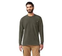 Dickies Men's Long Sleeve Heavyweight Crew Neck T-Shirt, Moss Green, 2X