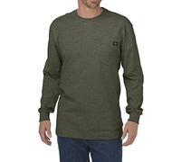Dickies Men's Long Sleeve Heavyweight Crew Neck T-Shirt, Moss Green, Large