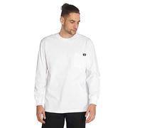 Dickies Men's Long Sleeve Heavyweight Crew Neck White Large