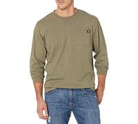 Dickies Men's Long Sleeve Heavyweight Crew Neck Work Utility T-Shirt, Burgundy Single Dye Heather, L Tall