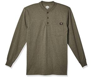 Dickies Men's Long Sleeve Heavyweight Henley