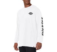 Dickies Mens Long Sleeve Heavyweight Logo T-Shirt, White, Medium