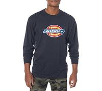 Dickies Mens Long Sleeve Tri-Color Logo Graphic T-Shirt, Dark Navy, M