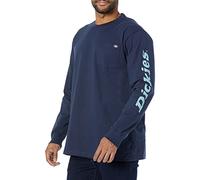 Dickies Men's Long Sleeve Wordmark Graphic T-Shirt, Ink Navy, Medium